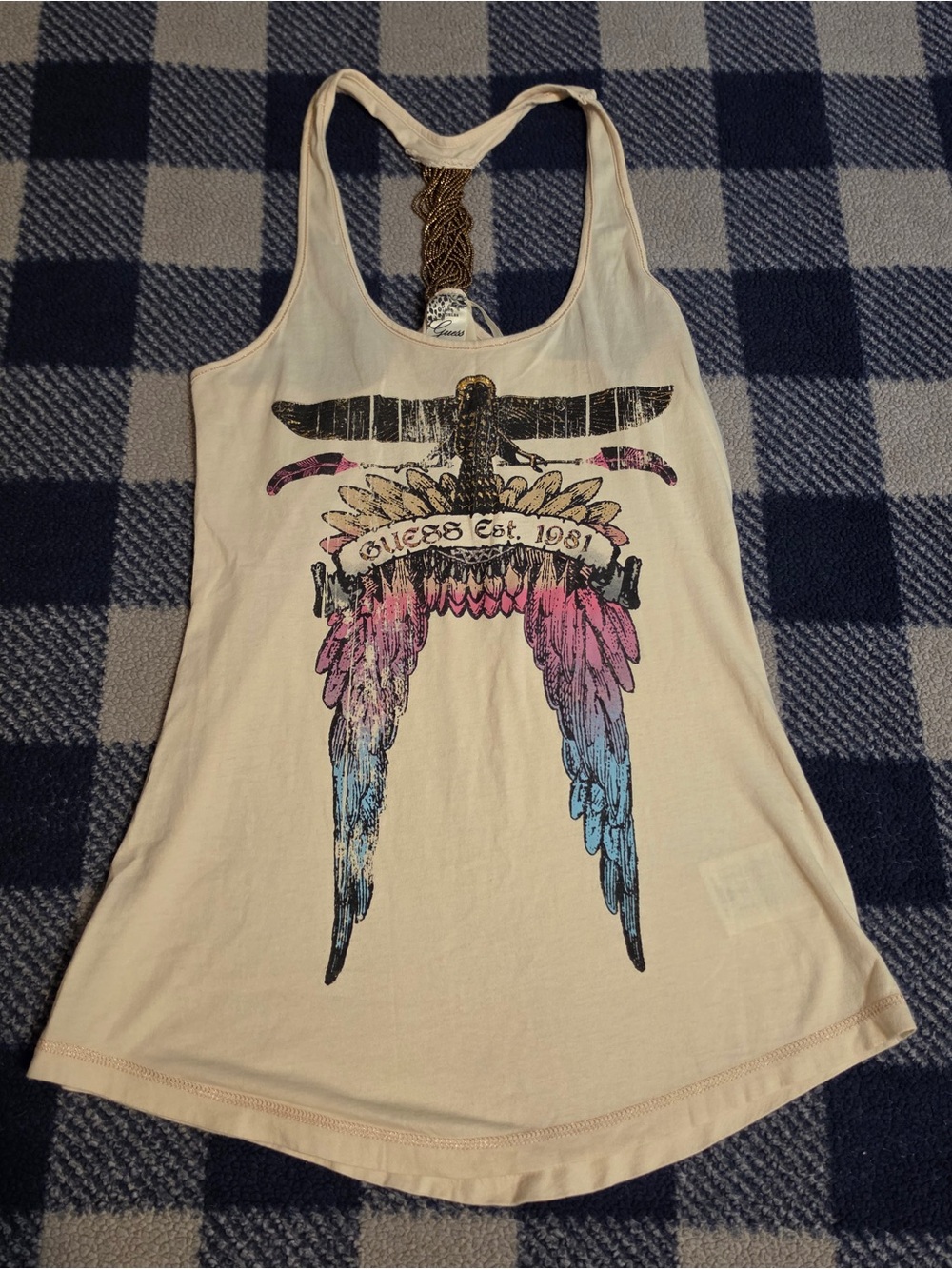 Y2k mcbling style tanktop by guess
